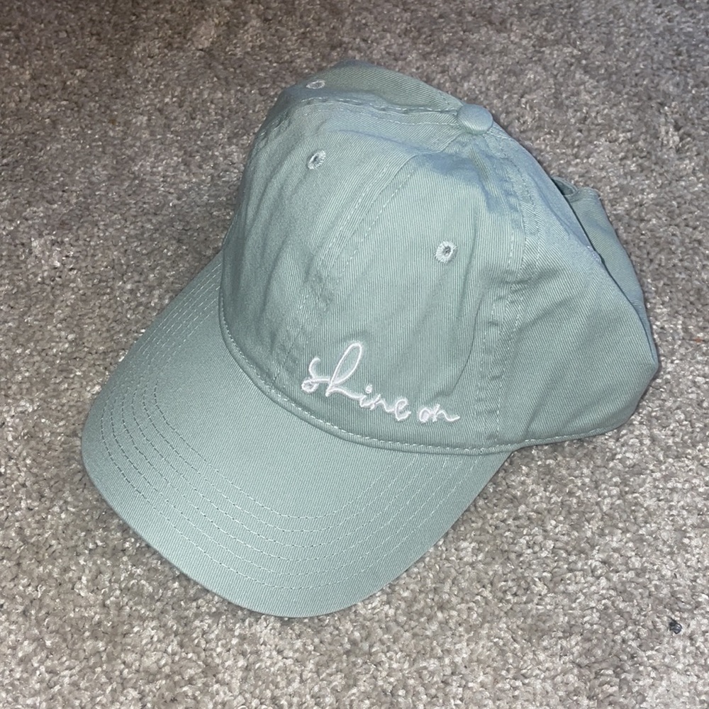 New sage green shine on adjustable hat must bundle